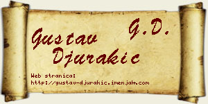 Gustav Đurakić vizit kartica